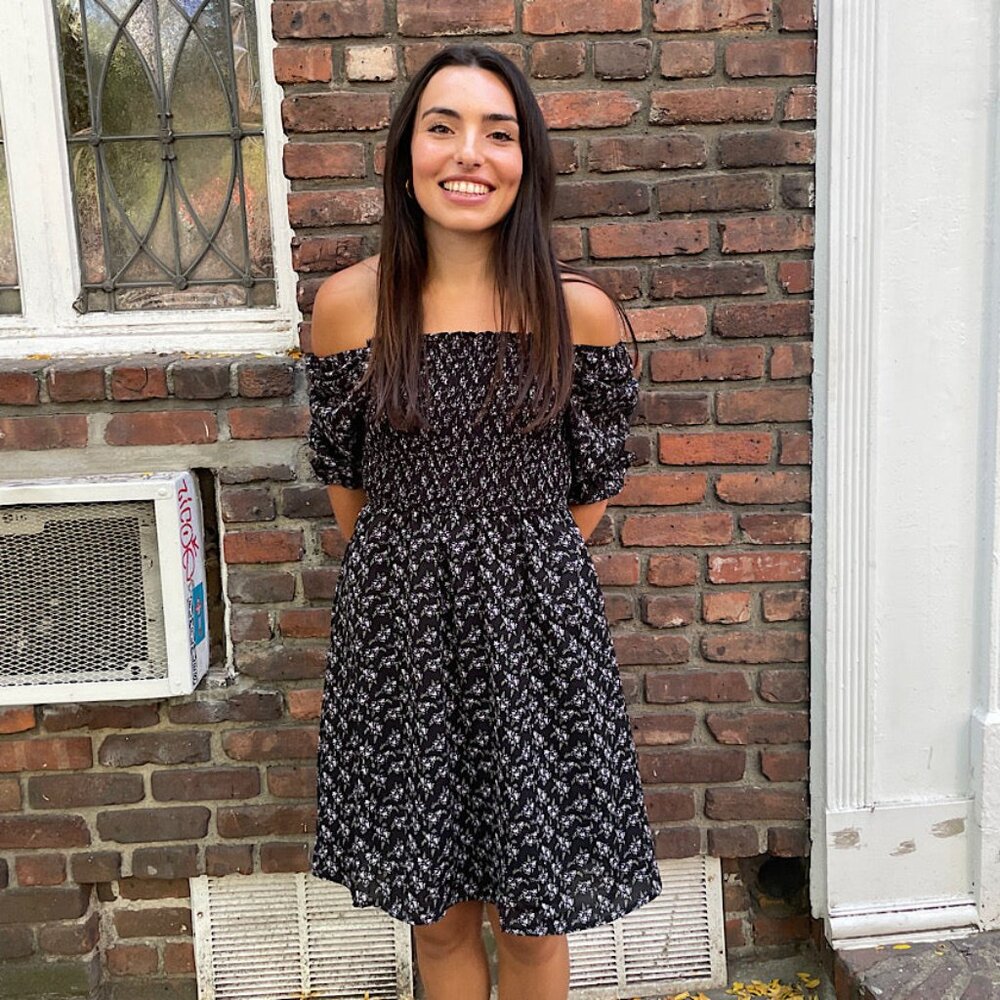 Youth Floral Smocked Square Neck Dress | Trendy Summer Style